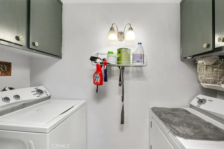 Indoor laundry room with storage. There is two more large storage closets downstairs as well.
