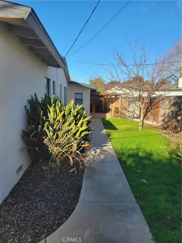 Back yard east looking toward street