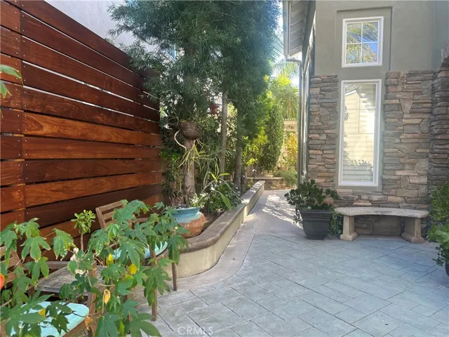 Path leading to back yard