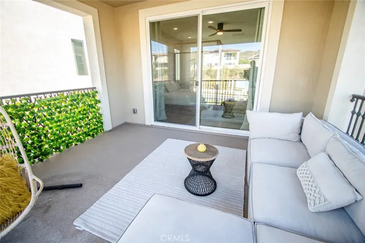 Private balcony extending the primary outside