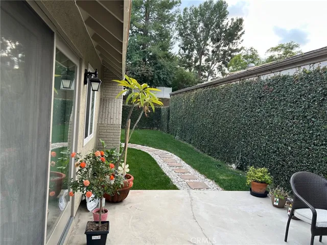 Patio area outside of the kitchen