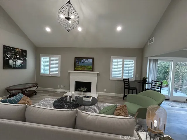 Virtually staged Living room