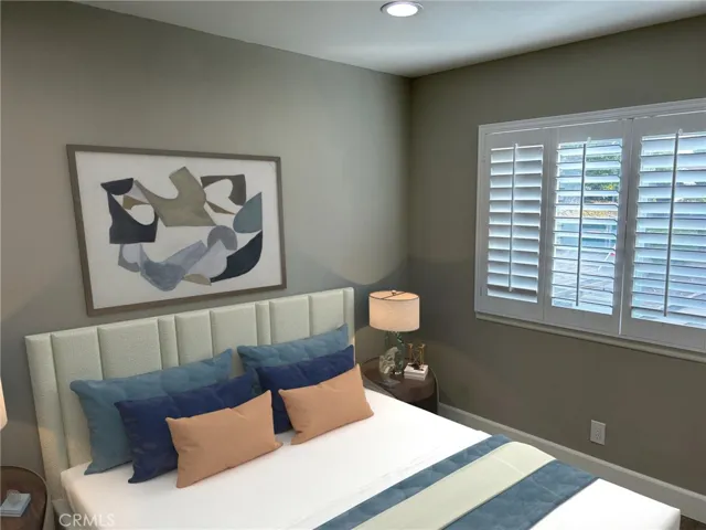 Virtually staged 2nd Bedroom