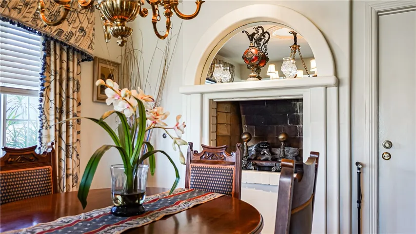 Elevated Fireplace in Family Dining