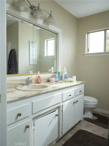 Full bathroom off upstairs hallway.