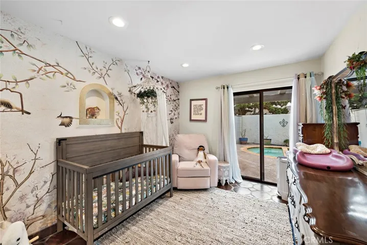 Bedroom #2 overlooking pool area