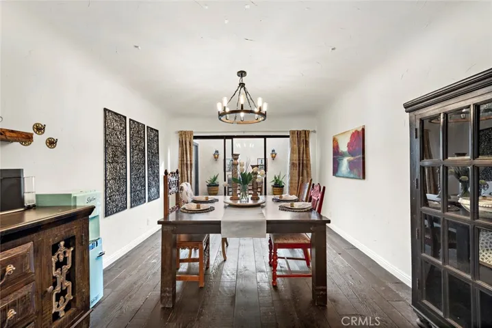 formal dining room overlooking atrium