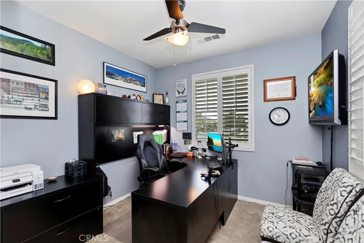 Downstairs Bedroom with Plantation Shutters... Yes! It has a Closet