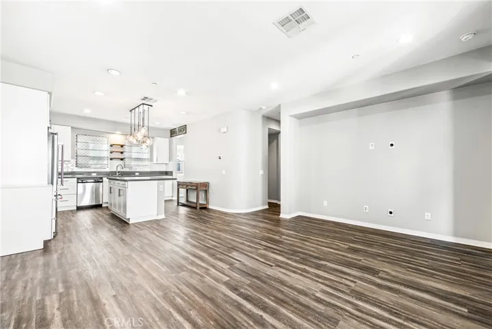 Living room and kitchen