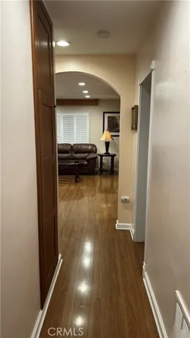 Hallway looking at living room