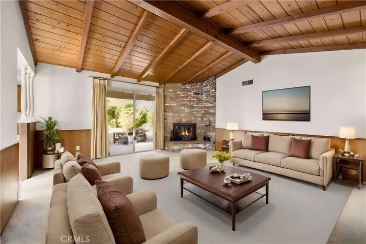 Virtually staged Family Room