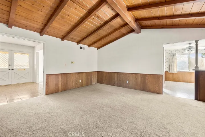 Family Room with view of entry with double doors