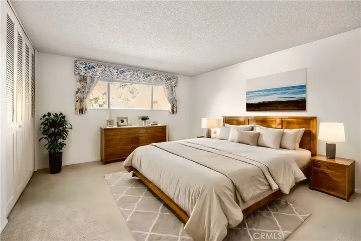 Primary bedroom virtually staged