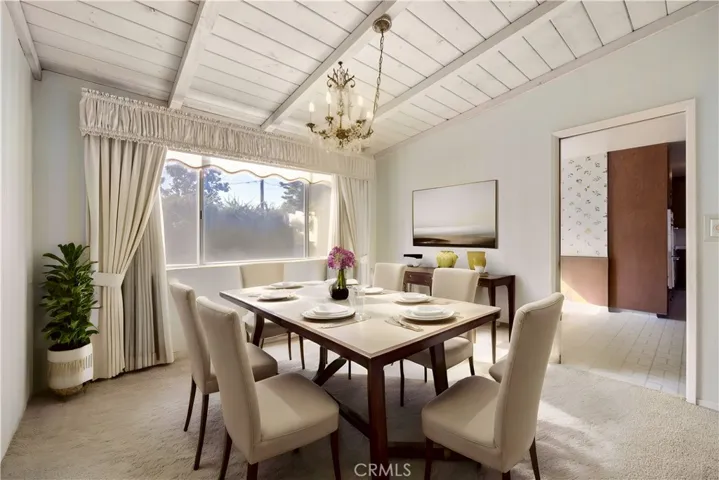 Virtually staged formal dining room