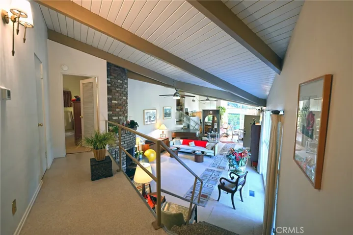 Open Hall to main bedroom and Convertible Den