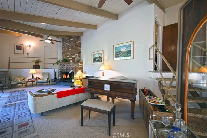 Dramatic Open Living Room.
