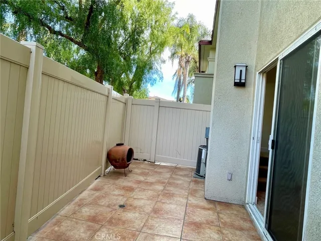 Enclosed patio with privacy