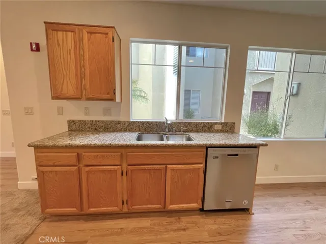 kitchen shot with stainless steel dishwasher