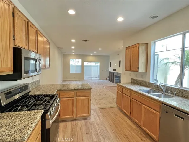 Granite kitchen with stainless steel appliances
