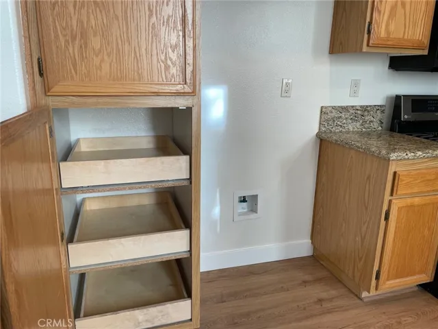 Pull out drawers in kitchen