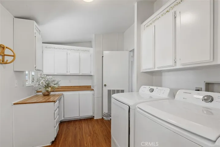 Convenient indoor laundry/utility room.