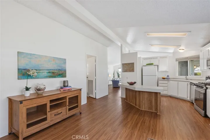 Looking back at the kitchen from the family room.