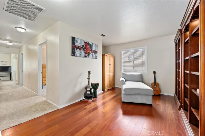 Upstairs Loft with gorgeous wood floors