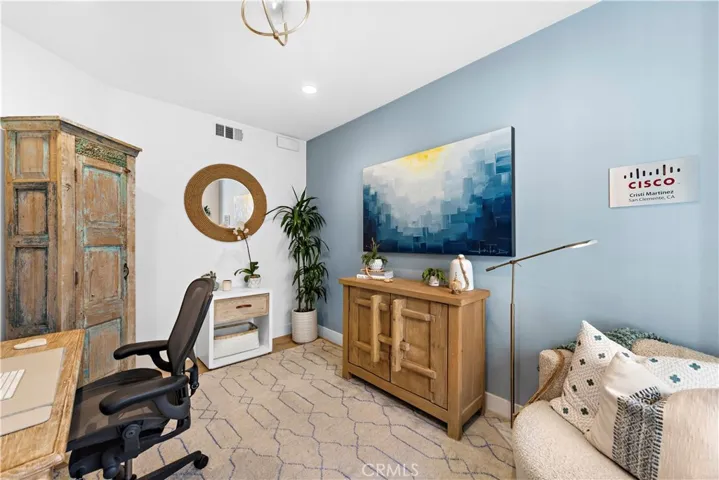 Downstairs Office with glass door entry.
