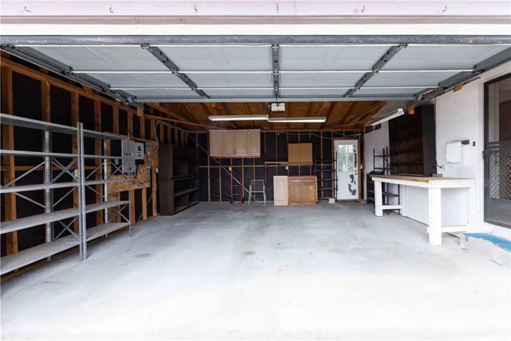 2 car garage with overhead storage