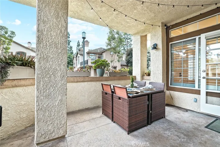 Another view of the spacious patio.