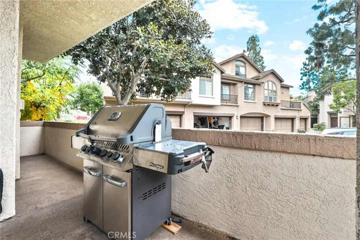 The patio also can accommodate a large BBQ.