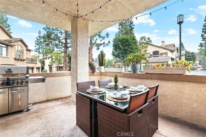 The wrap around covered patio off of the living room is the perfect place for entertaining.