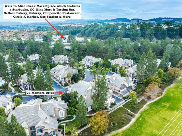 Walk to Aliso Creek Marketplace! There are also walking trails, parks and a dog park nearby.