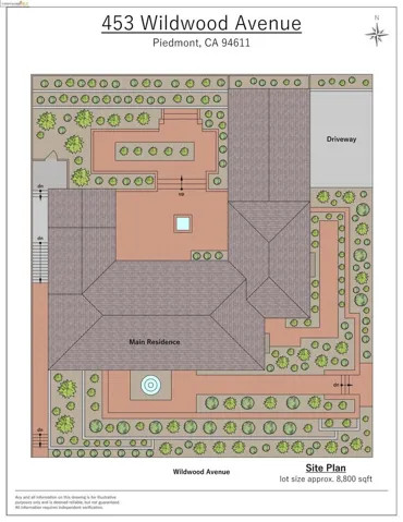 453 Wildwood Ave, Piedmont, California 94611-3819