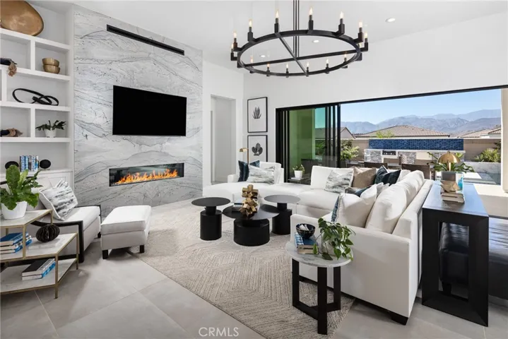 Great room with fireplace