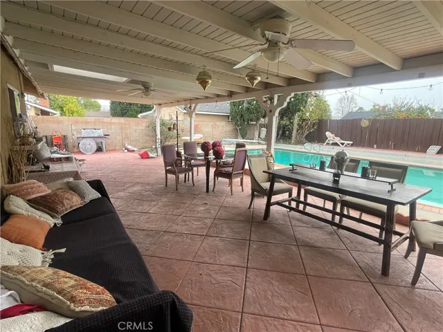 Outside patio (large and wide covered space)