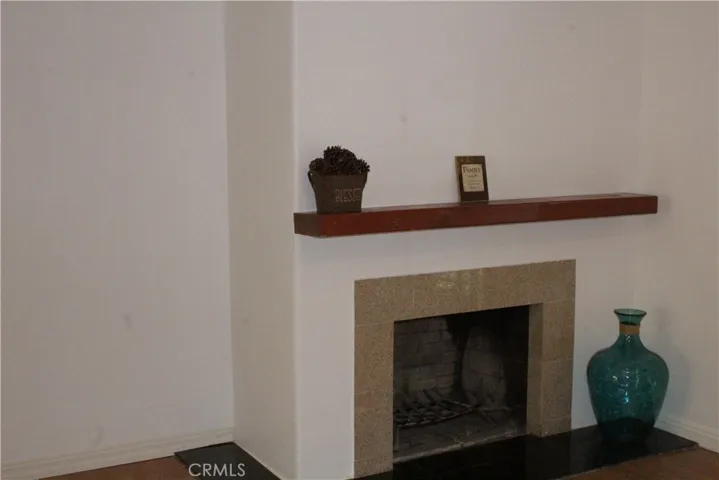 Gas fireplace in living room