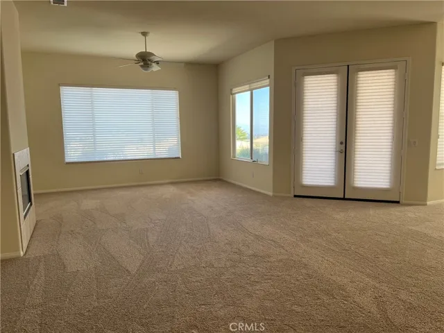Living room with fireplace