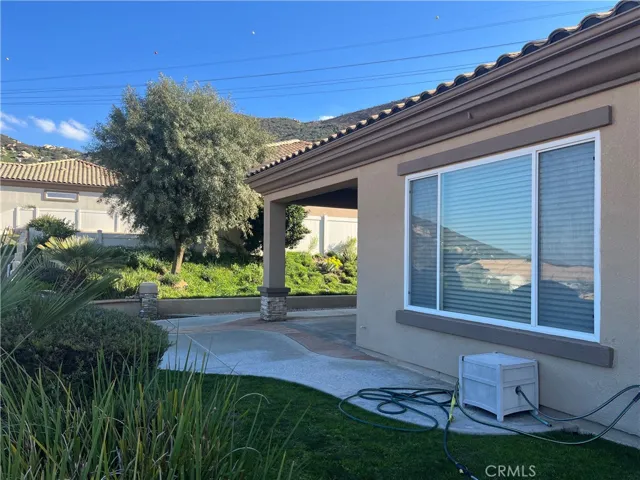 Landscaped backyard