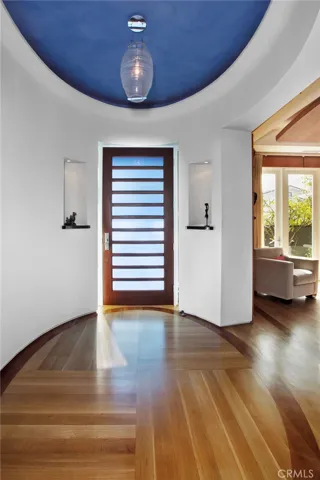 Welcome home through the custom front door