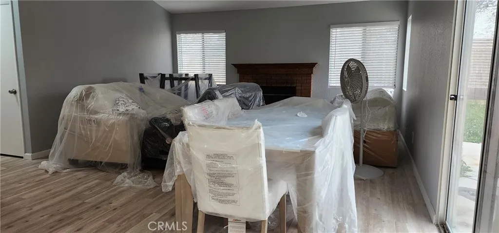 Open floor plan living room and dining area,