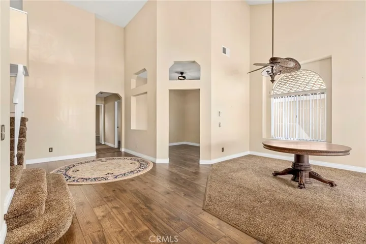 Entry into formal dining, formal living and library