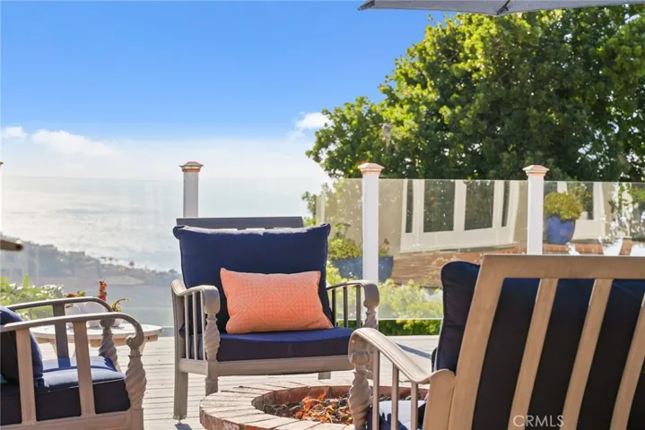 Ocean view outdoor sitting area