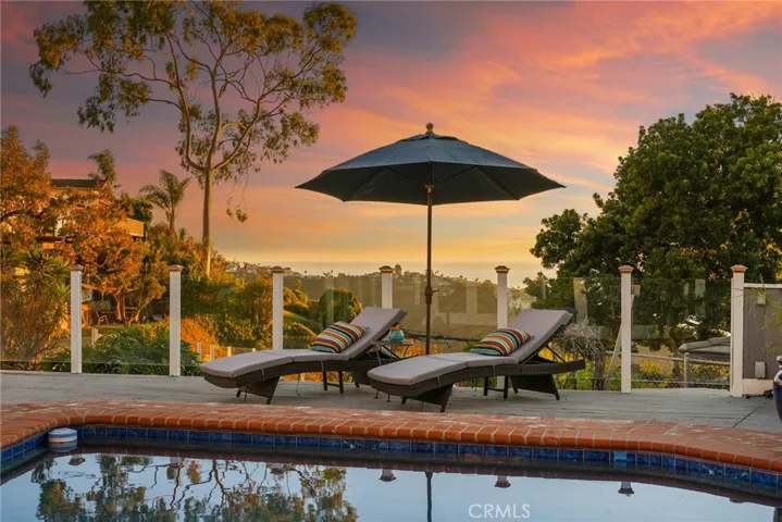 Ocean Sunset from the pool