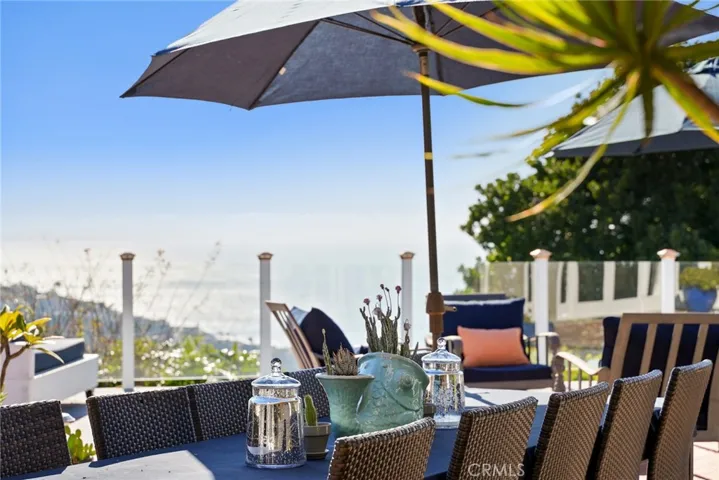 Ocean view outdoor sitting area