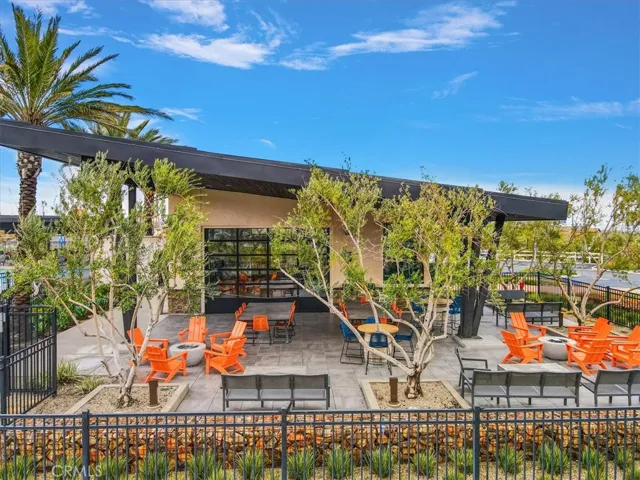 Community room with outdoor seating