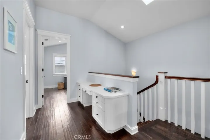 Hallway with built in desk