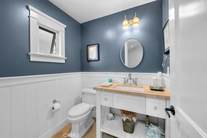 Upstairs powder room