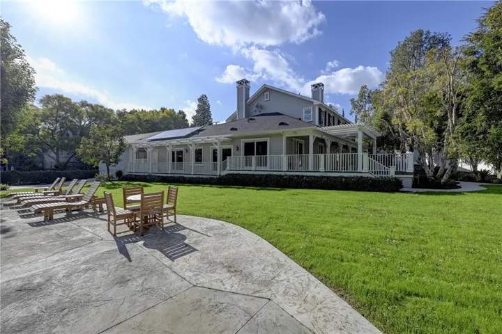 A great view of the wrap around porch/deck.