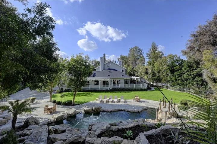 Very private location with mature trees around the perimeter of the property.